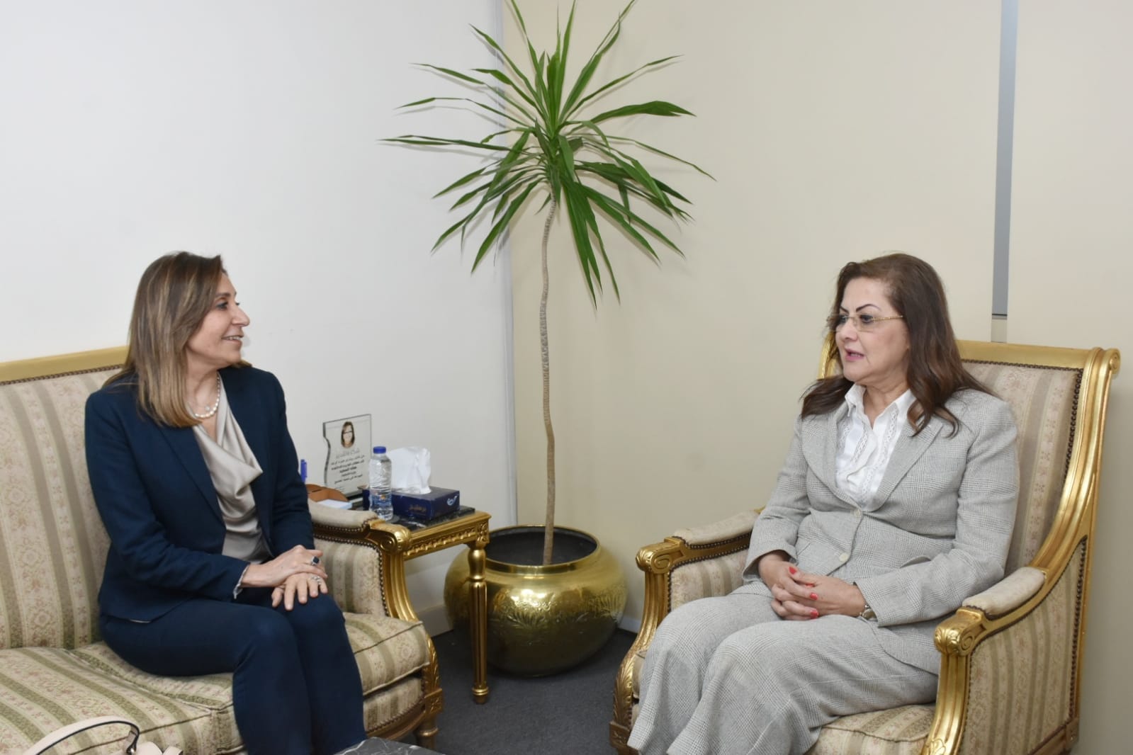 الدكتورة نيفين الكيلاني، وزيرة الثقافة، والدكتورة هالة السعيد، وزيرة التخطيط والتنمية الاقتصادية،