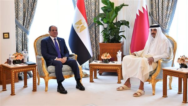 الرئيس السيسي وأمير قطر